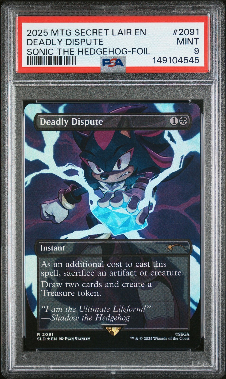 MTG英語版 2025 Secret Lair Drop Sonic Chasing Adventure Deadly Dispute Foil PSA 9 鑑定済【中古】|Basqueバスク