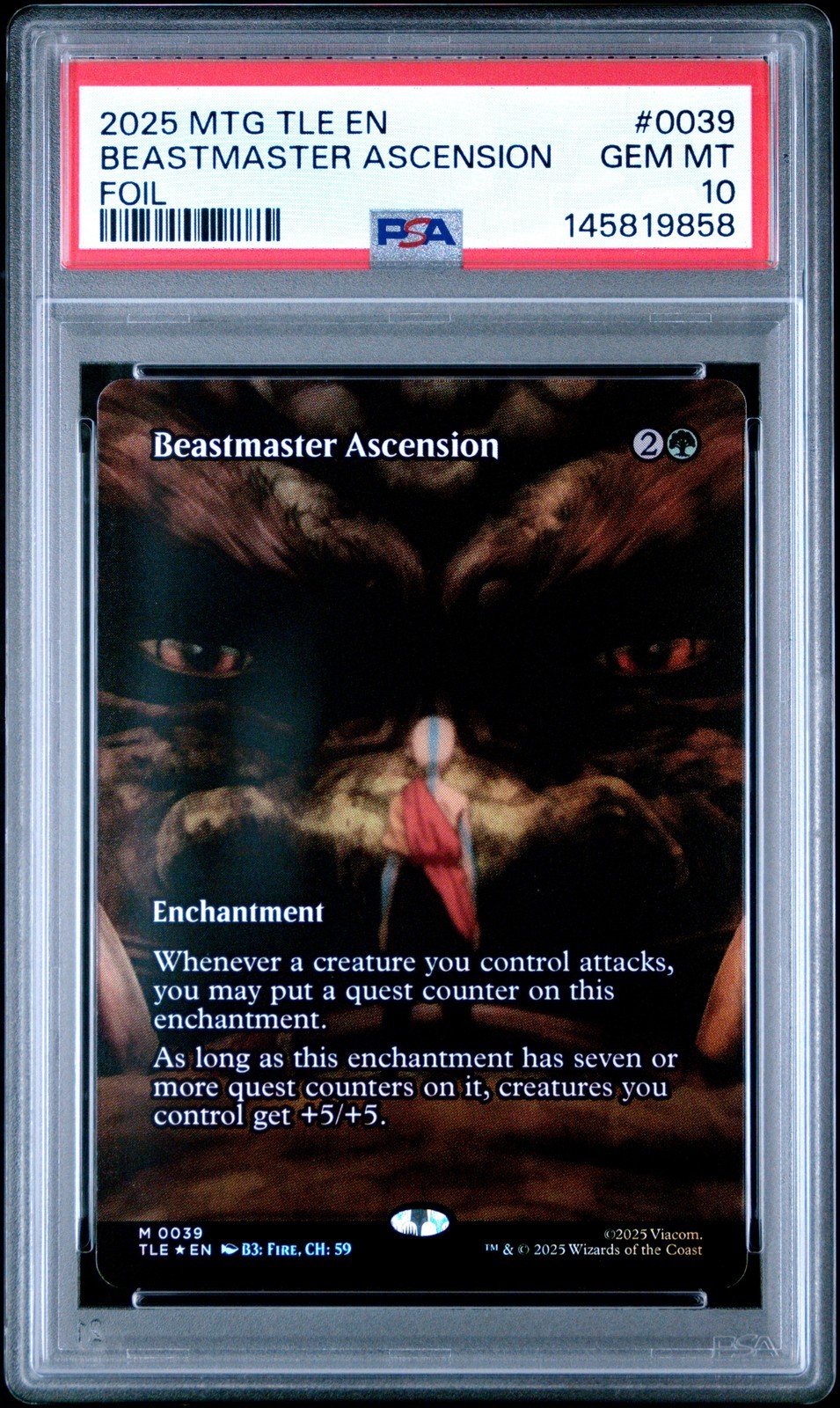 MTG英語版 2025 AVATAR: THE LAST AIRBENDER BEASTMASTER ASCENSION ETERNAL FOIL PSA 10 鑑定済【中古】|Basqueバスク