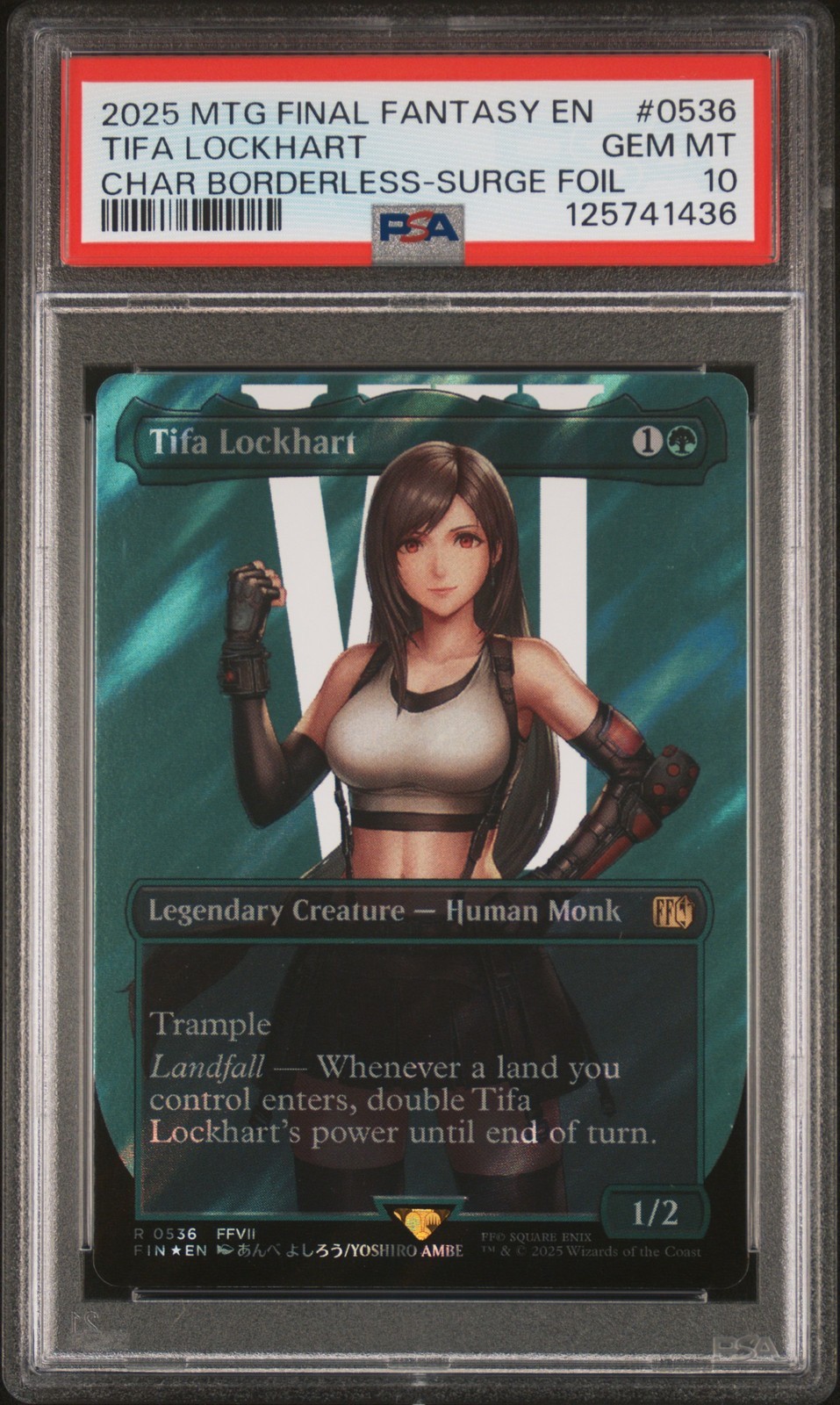 MTG英語版 2025 FINAL FANTASY Tifa Lockhart Borderless-Surge Foil PSA 10 鑑定済【中古】｜Basqueバスク 46,320円