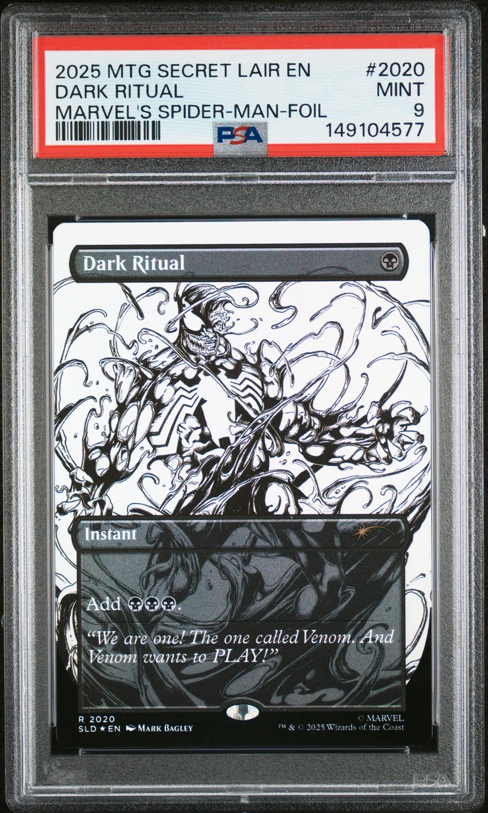 MTG英語版 2025 MTG Secret Lair Drop Dark Ritual ダークリチュアル #2020 PSA 9 鑑定済【中古】｜Basqueバスク 12,950円