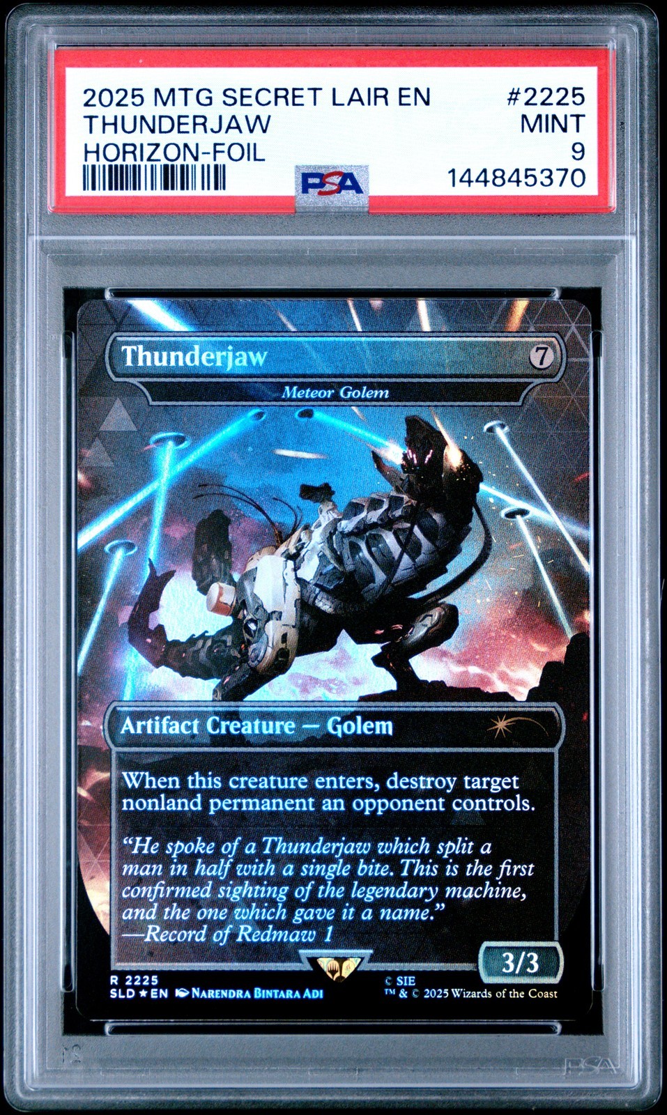 MTG英語版 2025 Secret Lair Drop Horizon Into the Forbidden West Thunderjaw Foil PSA 9 鑑定済【中古】｜Basqueバスク