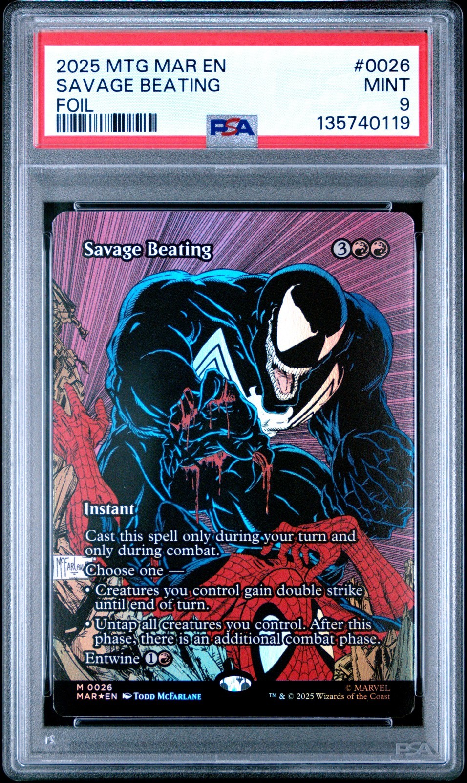 MTG英語版 2025 MARVEL'S SPIDER-MAN: SOURCE MAT SAVAGE BEATING FOIL #0026 PSA 9 鑑定済【中古】｜Basqueバスク 22,330円