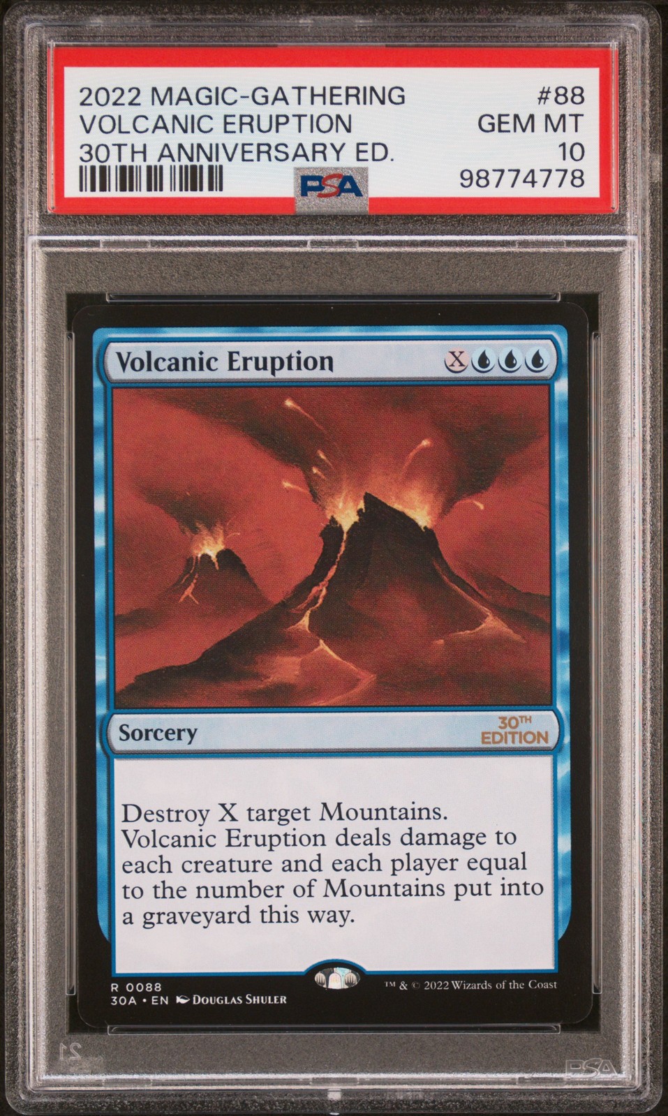 MTG英語版 2022 MTG 30TH ANV ED VOLCANIC ERUPTION #88 PSA 10 鑑定済【中古】｜Basqueバスク