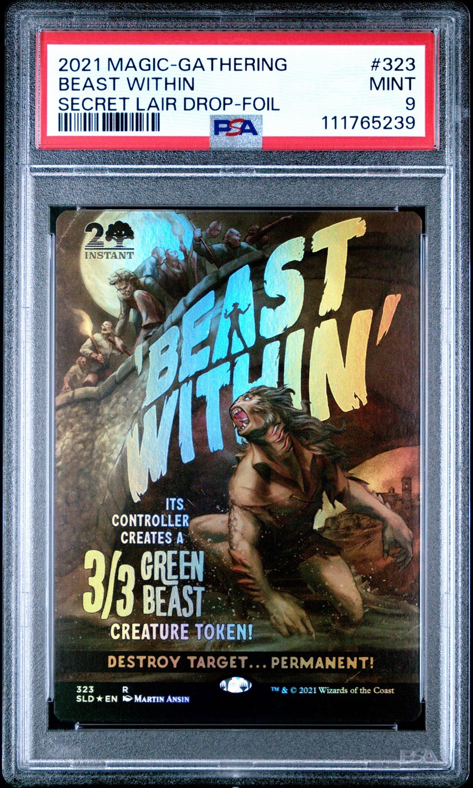 MTG英語版 2021 SECRET LAIR DROP BEAST WITHIN FOIL #323 PSA 9 鑑定済【中古】｜Basqueバスク