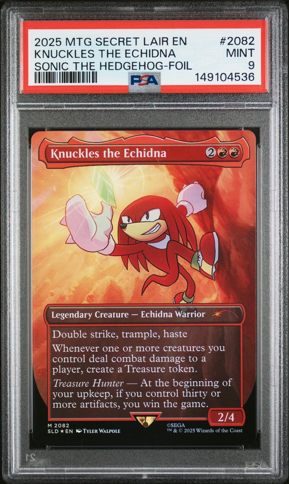 MTG英語版 2025 Secret Lair Sonic: Friends & Foes Knuckles the Echidna Foil PSA 9 鑑定済【中古】|Basqueバスク