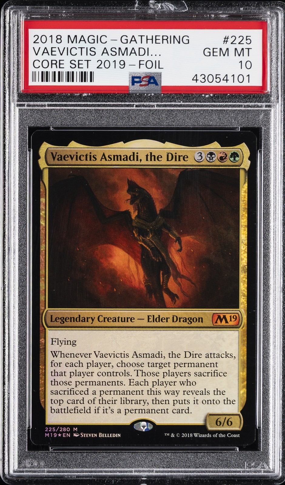 MTG英語版 2018 Core Set 2019 Vaevictis Asmadi, the Dire FOIL #225 PSA 10 鑑定済【中古】｜Basqueバスク