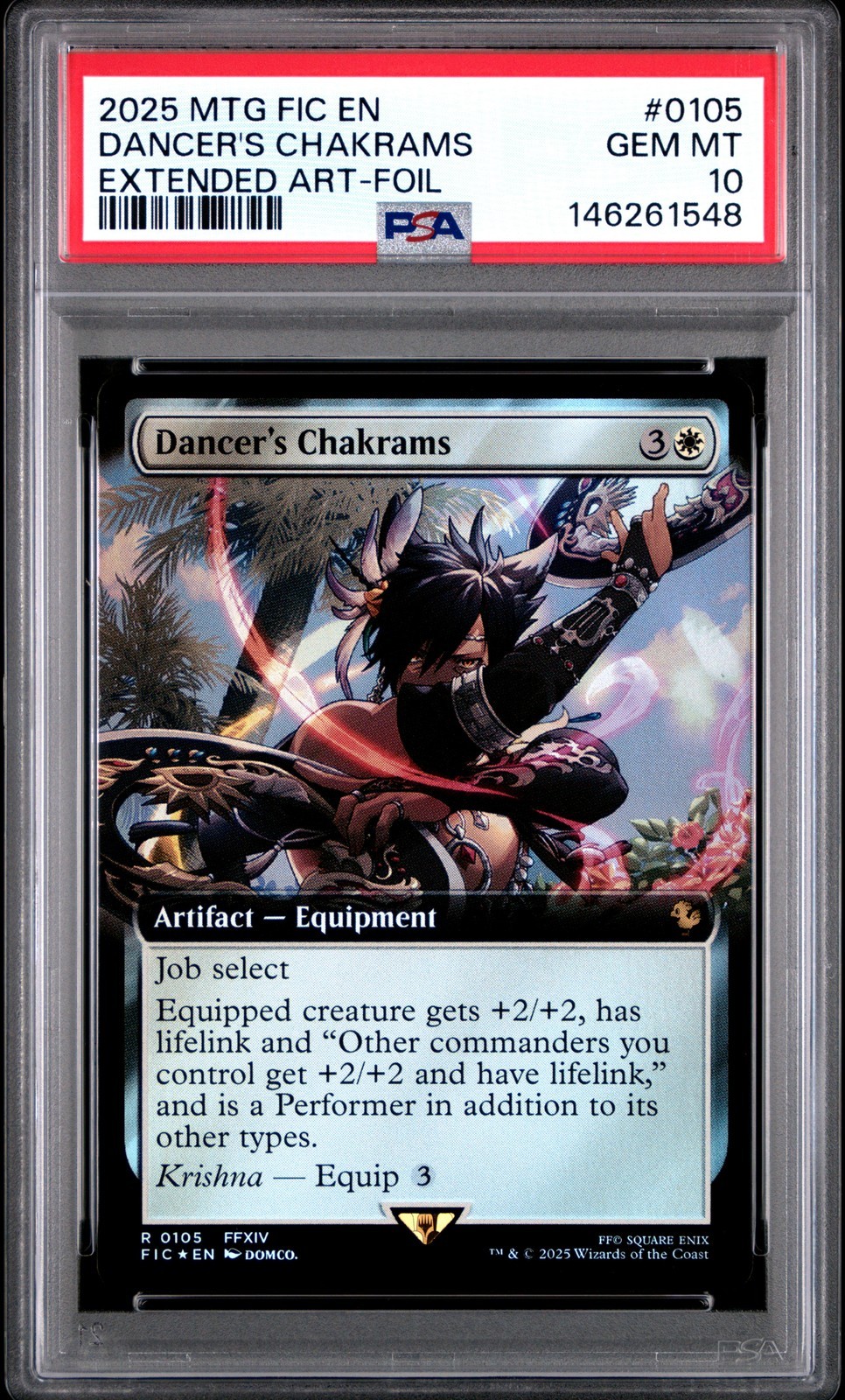 MTG英語版 2025 FINAL FANTASY COMMANDER DANCER'S CHAKRAMS EXTENDED ART-FOIL PSA 10 鑑定済【中古】|Basqueバスク