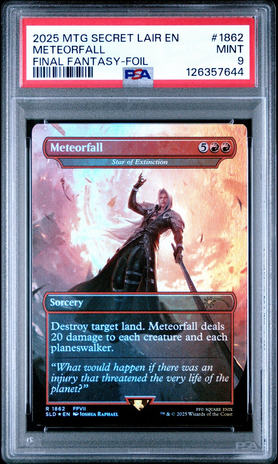 MTG英語版 2025 Secret Lair Drop Final Fantasy: Game Over Meteorfall FOIL #1862 PSA 9 鑑定済【中古】|Basqueバスク