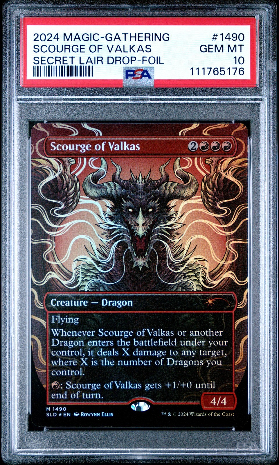 MTG英語版 2024 Secret Lair Drop The Beauty of the Beasts Scourge of Valkas Foil PSA 10 鑑定済【中古】｜Basqueバスク