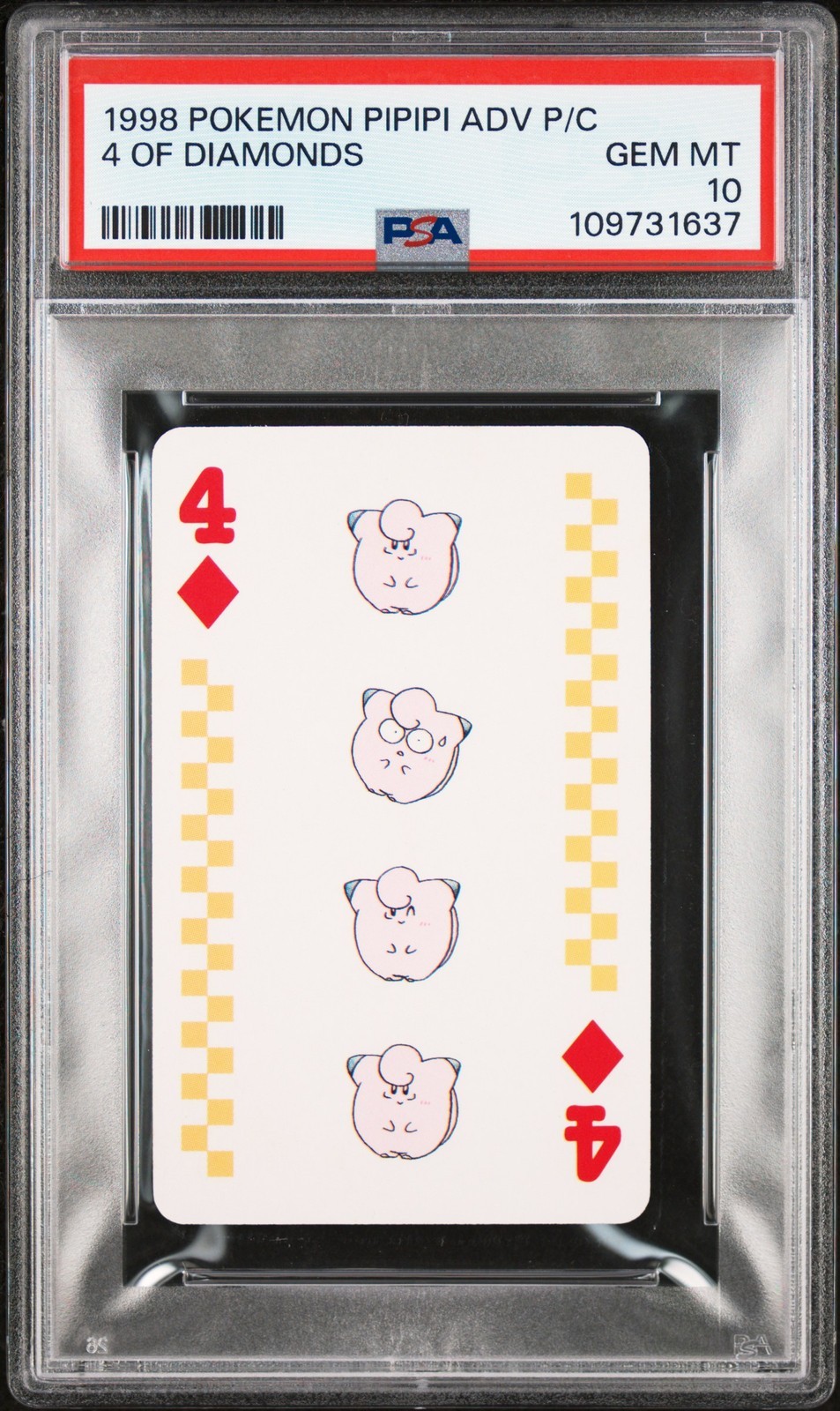 MTG英語版 1998 POKEMON PIPIPI ADVENTURE PLAYING CARDS 4 OF DIAMONDS 通常 4 PSA 10 鑑定済【中古】|Basqueバスク