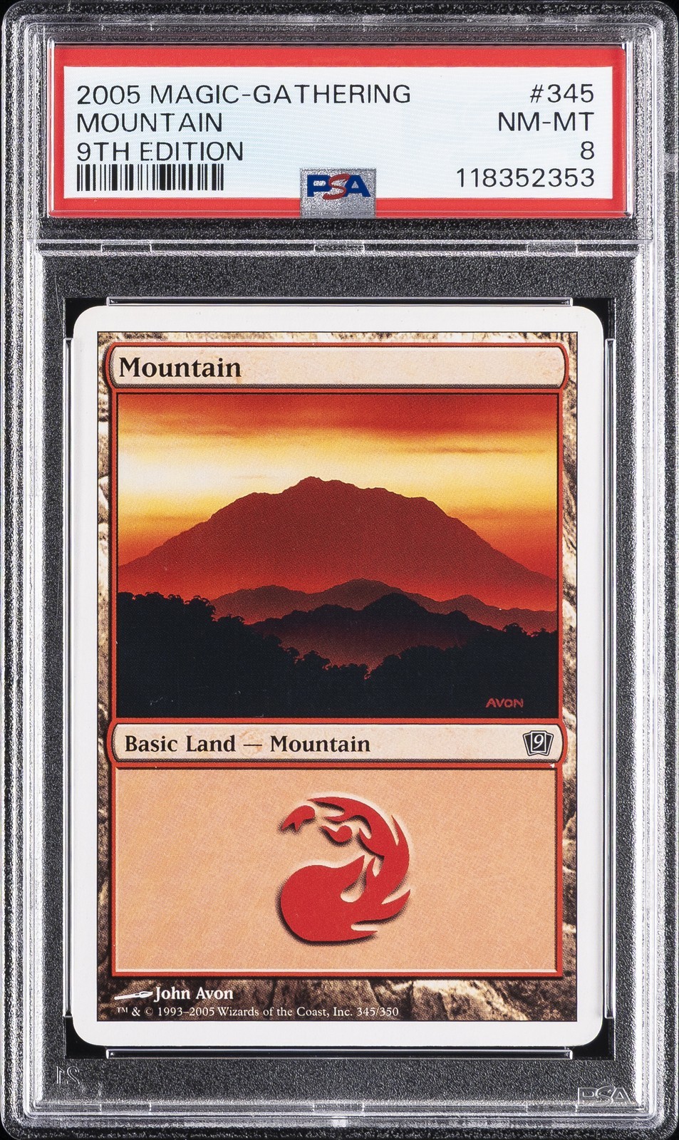 MTG英語版 2005 NINTH EDITION ナインスエディション MOUNTAIN 山 #345 PSA 8 鑑定済【中古】｜Basqueバスク