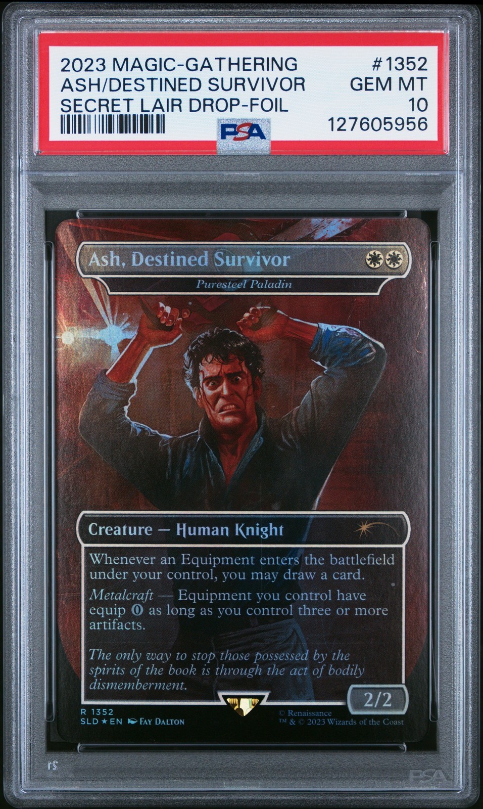 MTG英語版 2023 MTG SECRET LAIR DROP EVIL DEAD ASH, DESTINED SURVIVOR FOIL #1352 PSA 10 鑑定済【中古】｜Basqueバスク