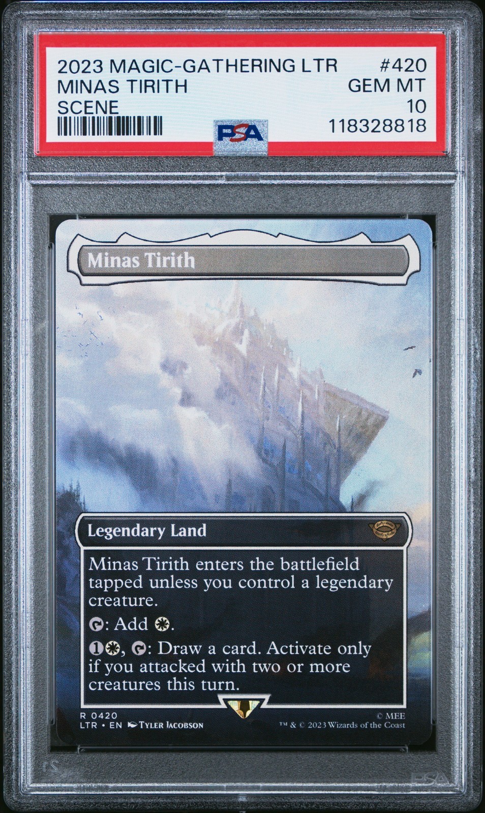MTG英語版 2023 THE LORD OF THE RINGS: TALES OF MIDDLE-EARTH SCENE MINAS TIRITH PSA 10 鑑定済【中古】|Basqueバスク