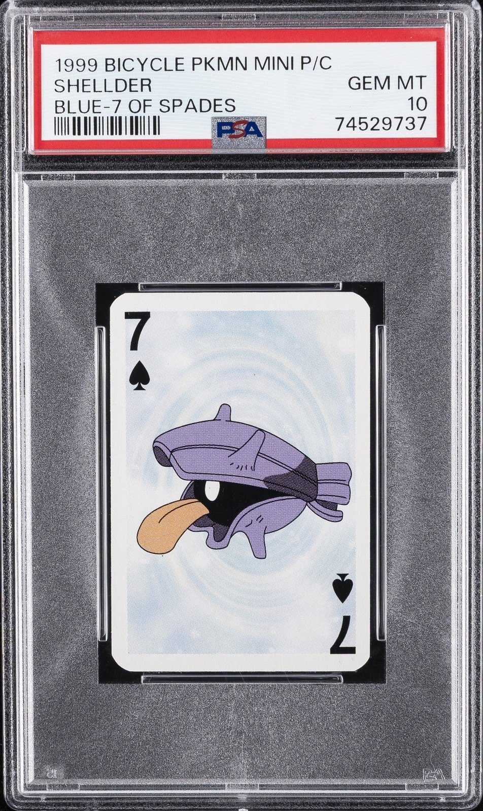 MTG英語版 1999 BICYCLE POKEMON MINI PLAYING CARDS SHELLDER (シェルダー) 7 OF SPADES PSA 10 鑑定済【中古】｜Basqueバスク