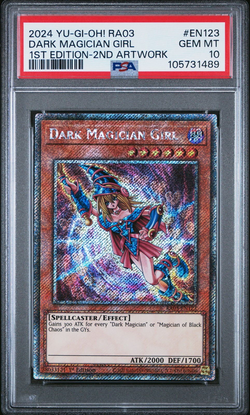 遊戯王英語版 2024 RA03-1ST EDITION-2ND TCG ARTWORK ブラック・マジシャン・ガール #EN123 PSA 10 鑑定済【中古】｜Basqueバスク