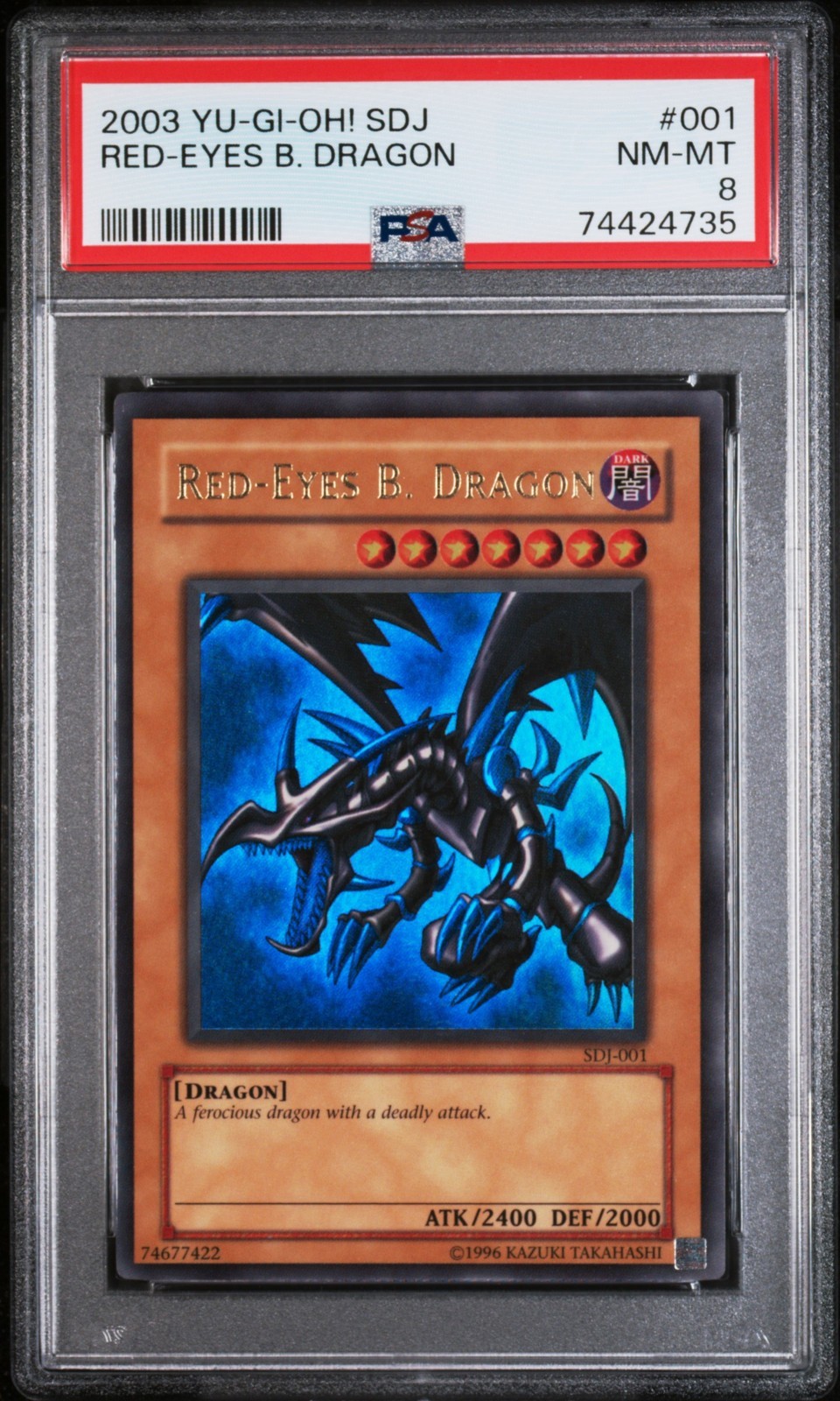 遊戯王英語版 2003 STARTER DECK: JOEY RED-EYES B. DRAGON レッドアイズ・ブラックドラゴン #001 PSA 8 鑑定済【中古】｜Basqueバスク 27,300円