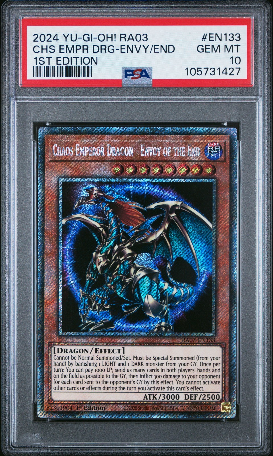 遊戯王英語版 2024 1ST ED CHAOS EMPEROR DRAGON ENVOY OF THE END #EN133 PSA 10 鑑定済【中古】|Basqueバスク