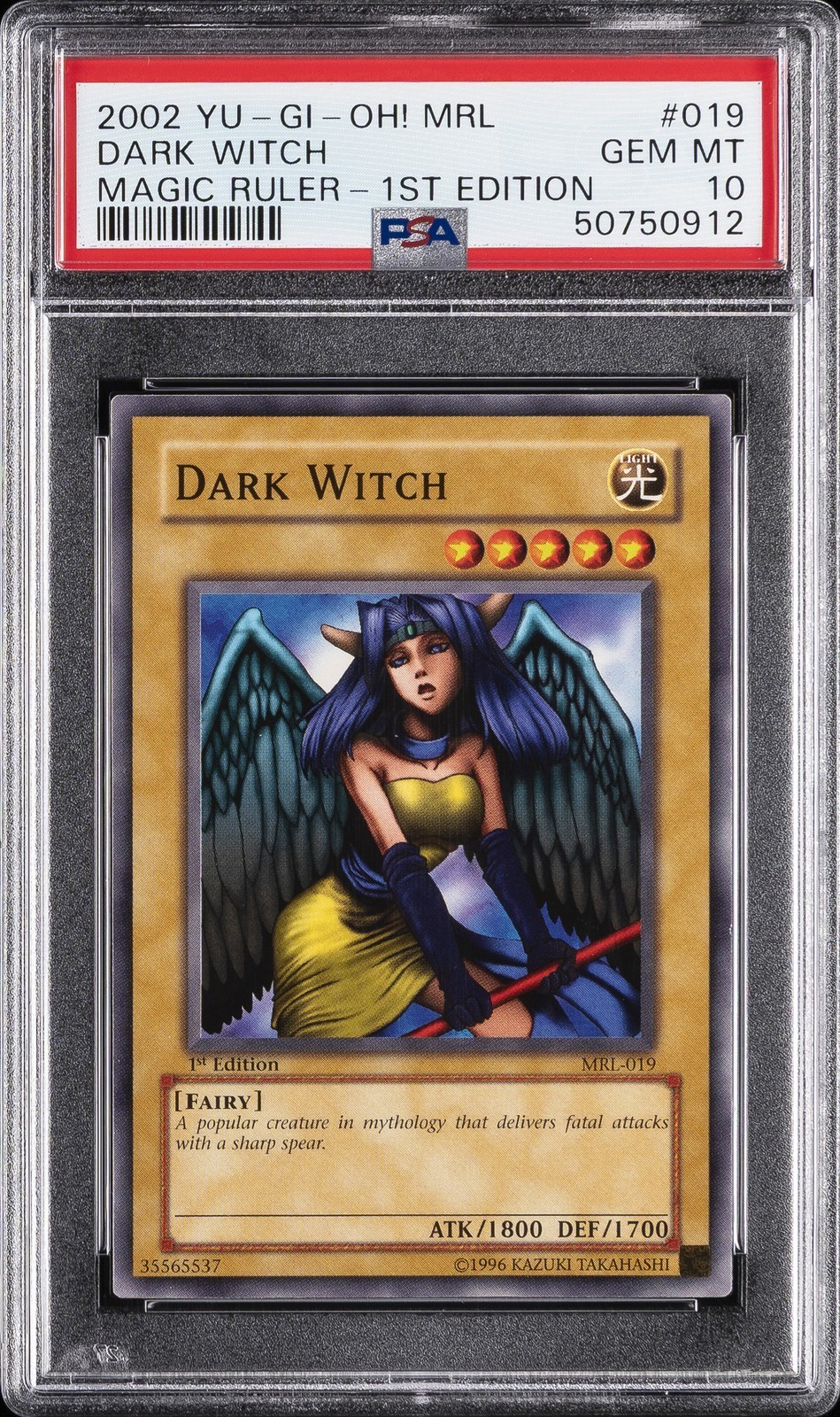 遊戯王英語版 2002 MRL-MAGIC RULER 1ST EDITION DARK WITCH (ダーク・ウィッチ) #019 PSA 10 鑑定済【中古】｜Basqueバスク