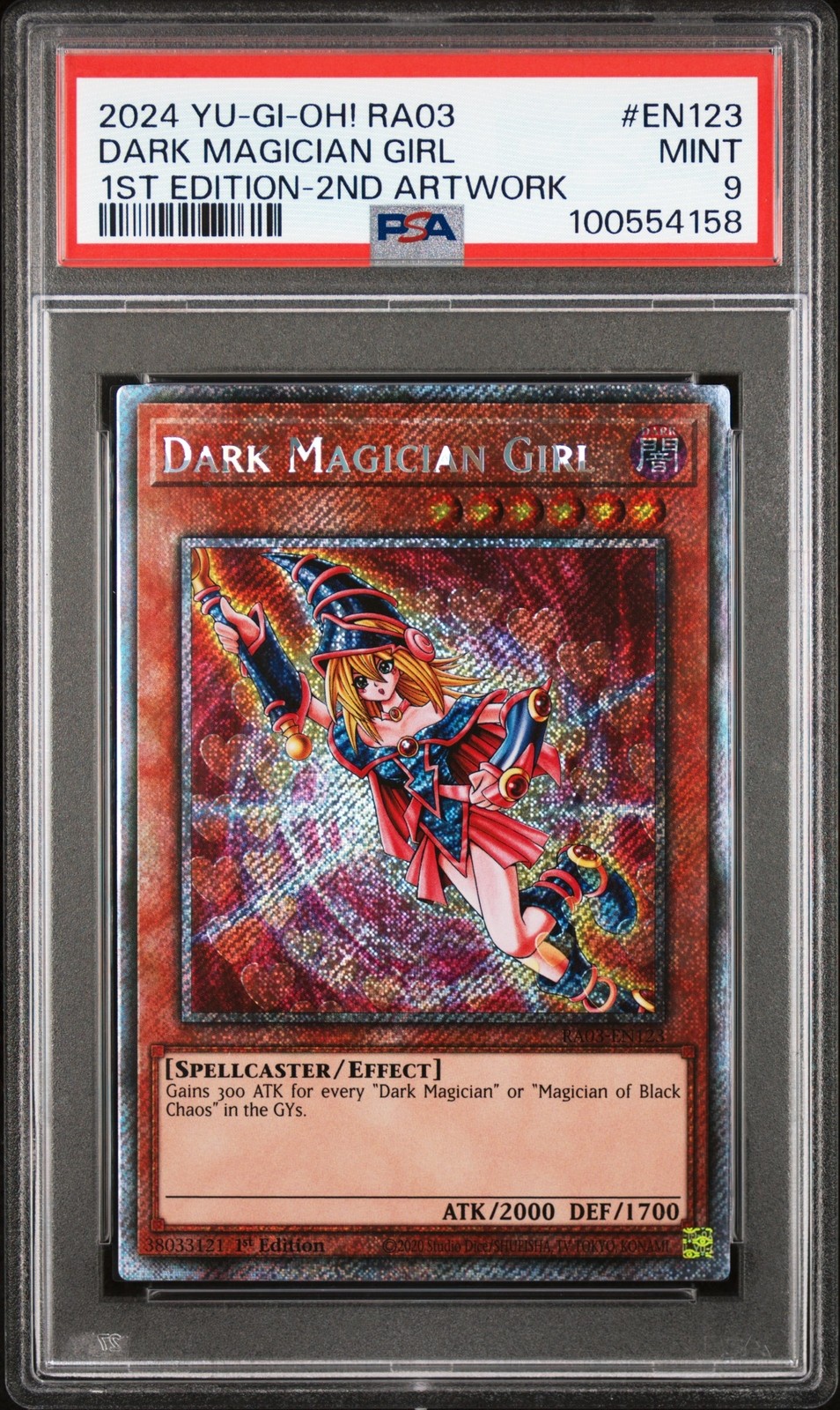 遊戯王英語版 2024 RA03 クォーター・センチュリー・ボナンザ ブラック・マジシャン・ガール #EN123 PSA 9 鑑定済【中古】|Basqueバスク