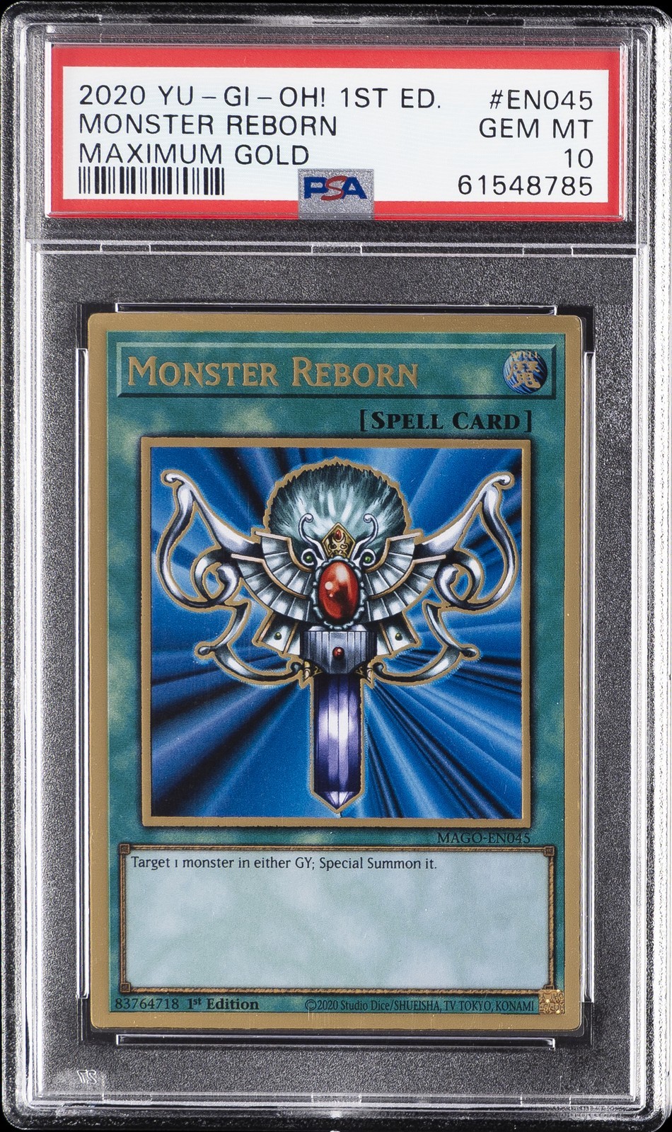 遊戯王英語版 2020 MAXIMUM GOLD 1ST EDITION MONSTER REBORN(モンスター・リボーン) #EN045 PSA 10 鑑定済【中古】|Basqueバスク