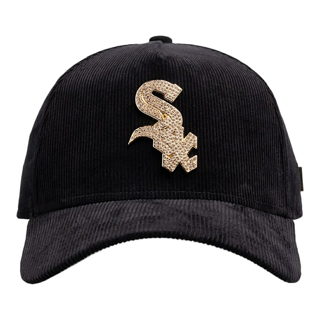 New Era 風の強い町・白いこと靴下 ディアモンテコード 9FORTY A-Frame スナップバック 旗がしら MLB かぶり笠 黒いこと コール天