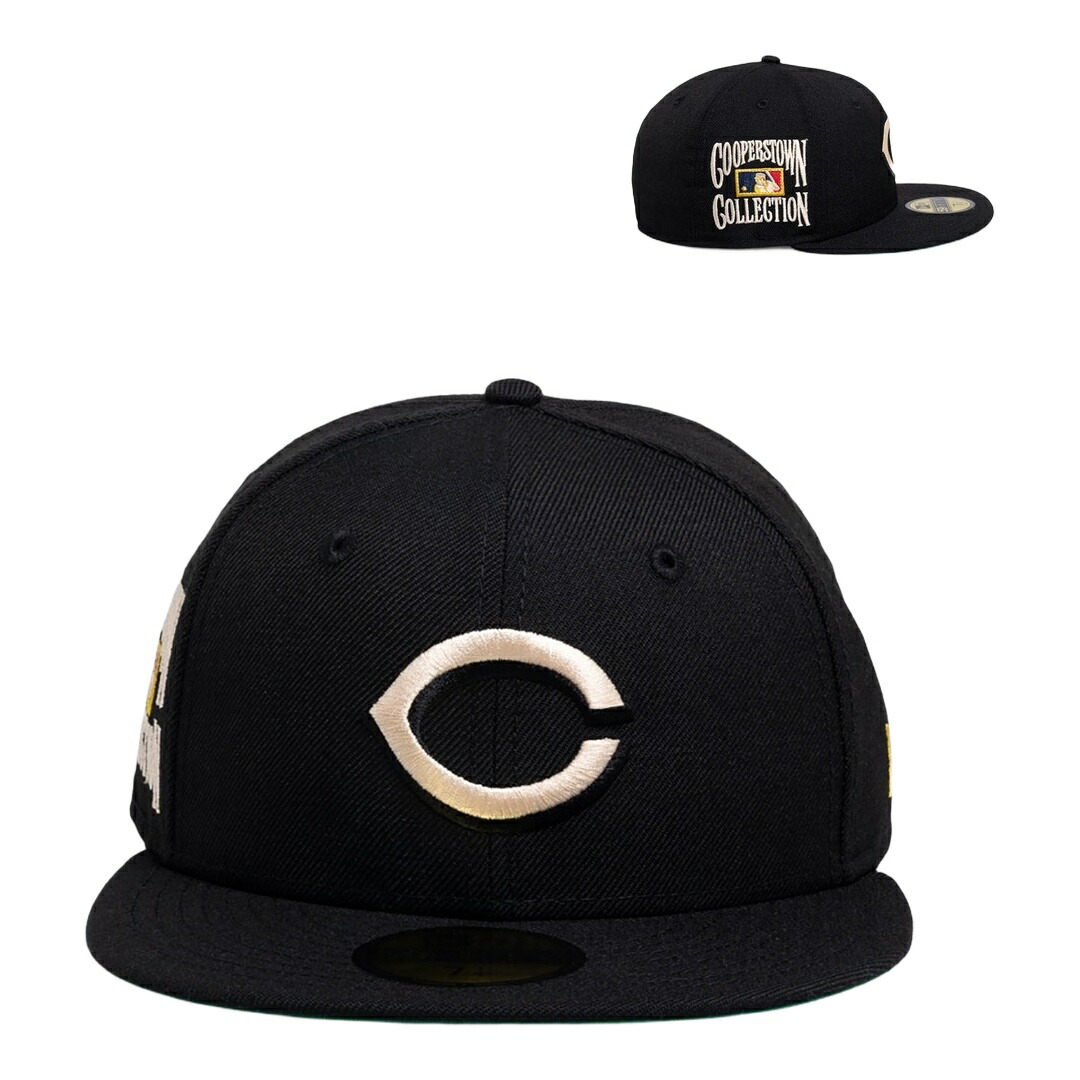 New Era シンシナティ・レッズ 羊毛 59FIFTY フィッテッド 旗がしら 黒いこと MLB かぶり笠