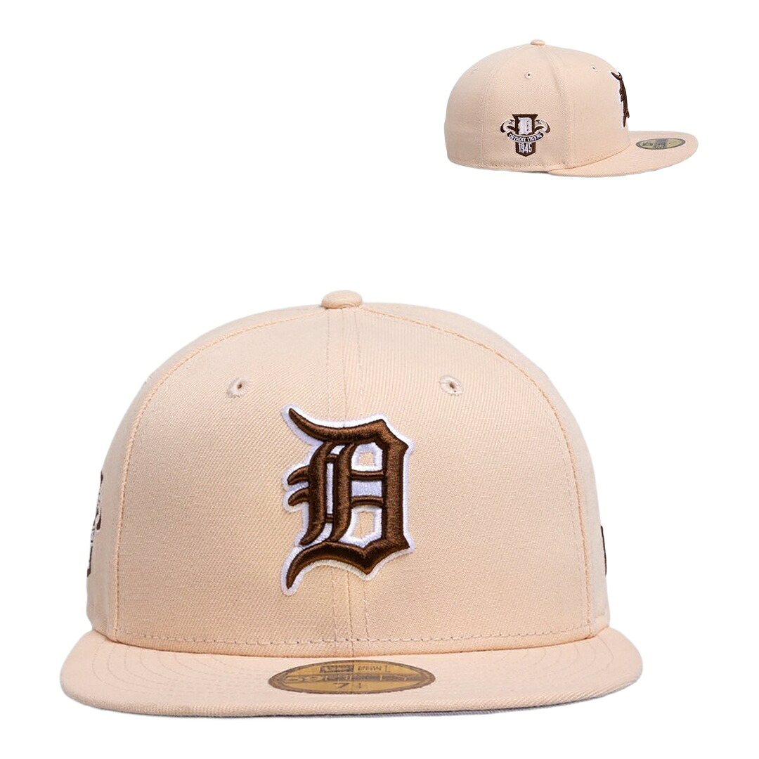 New Era 自動車の街・タイガース Mango Mocha 59FIFTY フィッテッド 旗がしら 淡彩オレンジ色 MLB かぶり笠 ニュー内鰓