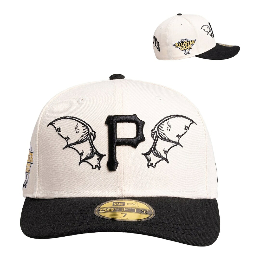 New Era ピッツバーグ・パイレーツ Team Wings 59FIFTY フィッテッド 旗がしら ともし火ベージュ