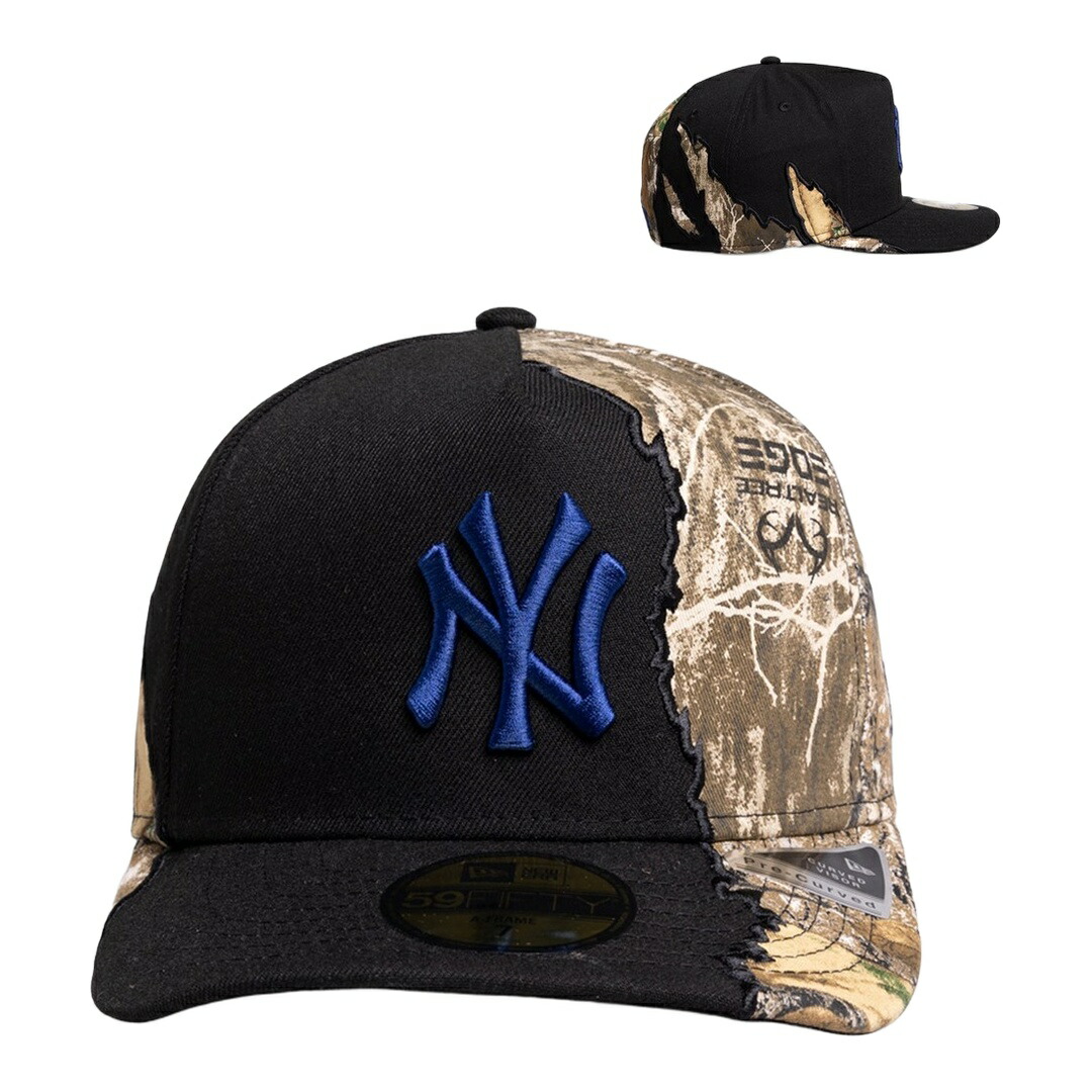 New Era ニューヨーク州・ヤンキース Split Realtree 59FIFTY フィッテッド 旗がしら 黒いこと MLB 鳥打ち帽