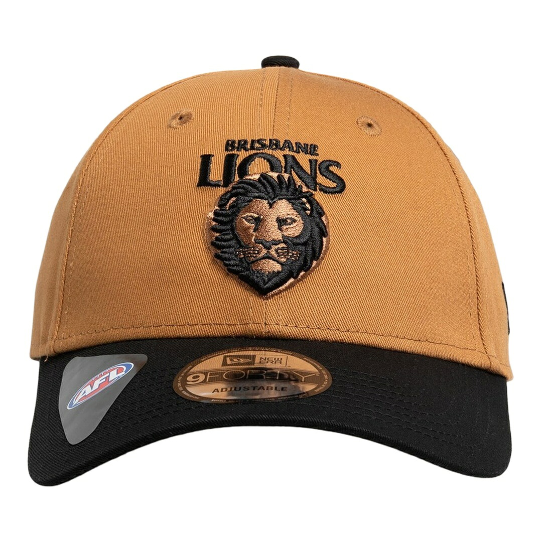 New Era ブリスベン・ライオンズ AFL 2026 9FORTY ストラップバック キャップ ベージュ 帽子 ニューエラ|Basqueバスク