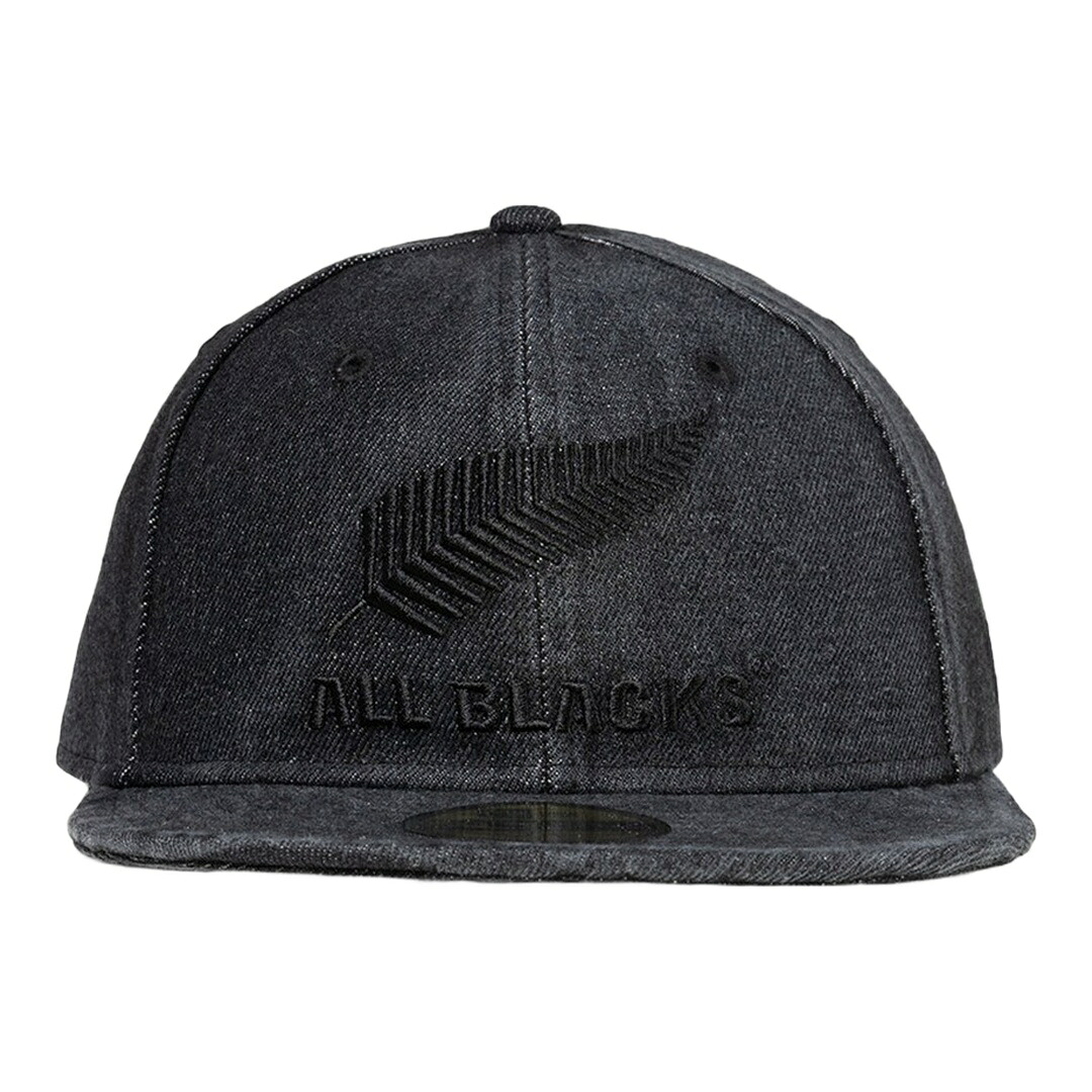 New Era オールブラックス ニュージーランド 59FIFTY フィッテッド 旗がしら 黒いこと ウォッシュドデニム