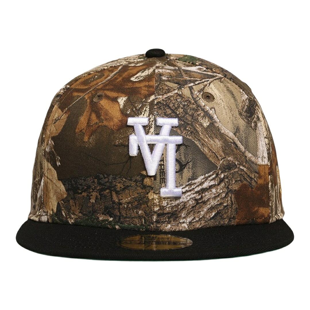New Era ロサンゼルス・ドジャース Upside Down Logo 59FIFTY フィッテッド キャップ リアルツリーカモ MLB 帽子｜Basqueバスク