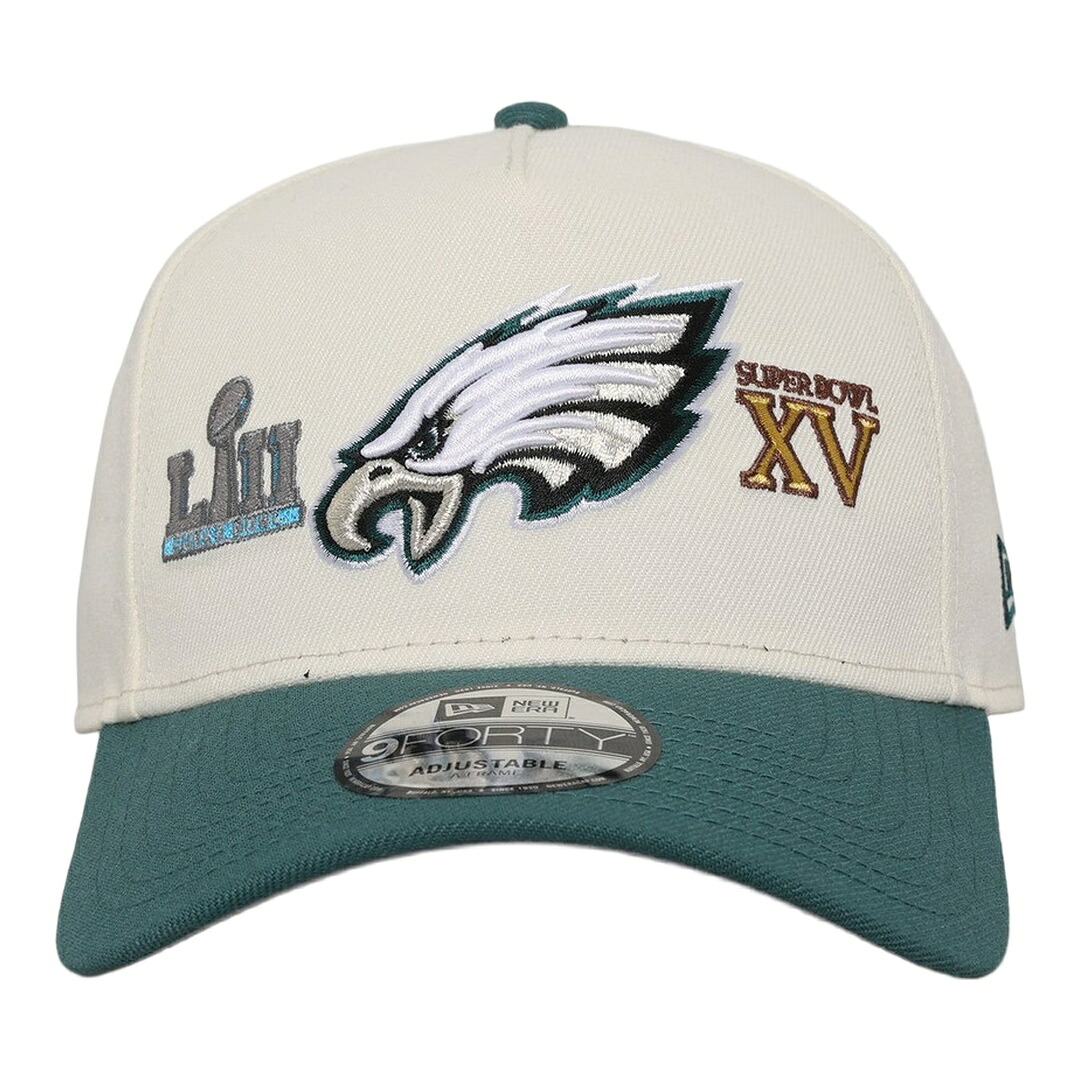 New Era ニューエラ フィラデルフィア・イーグルス スーパーボウルロゴ 9FORTY A-Frame NFL キャップ 帽子 スナップバック クローム｜Basqueバスク
