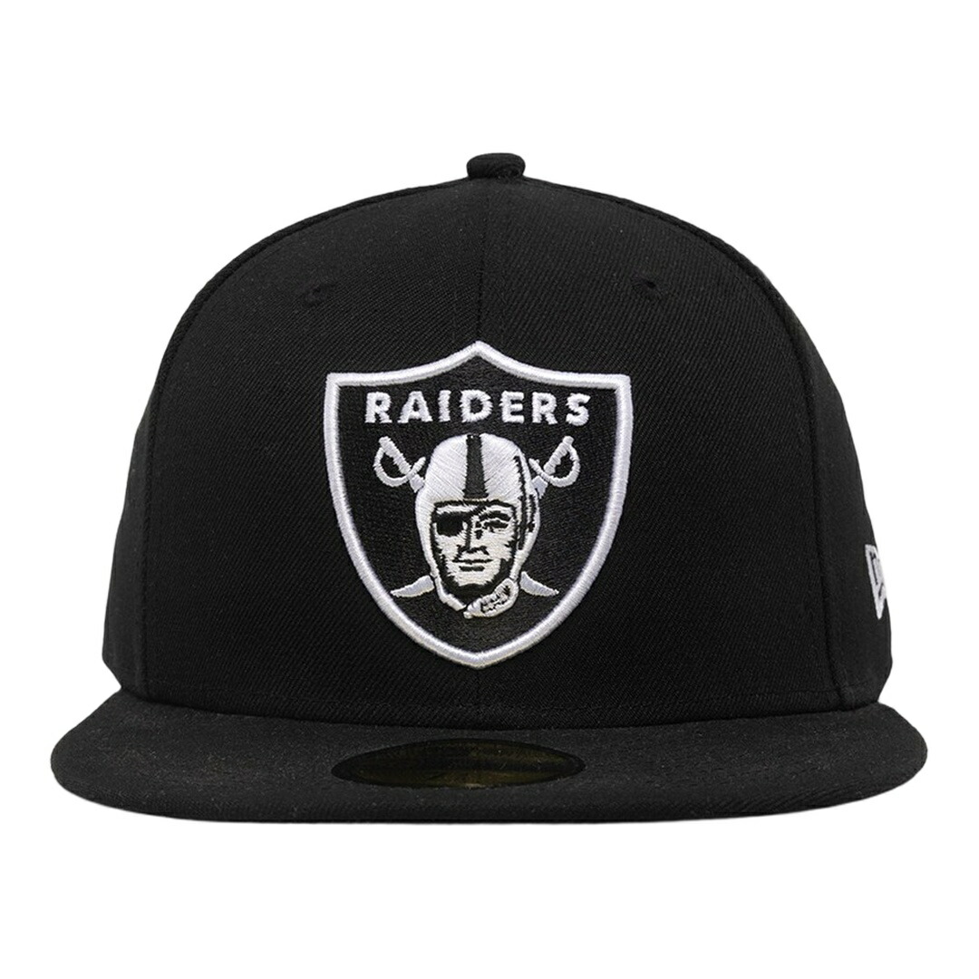 New Era ラスベガス・レイダース 59FIFTY フィッテッド キャップ ブラック ホワイト NFL 帽子 ニューエラ｜Basqueバスク