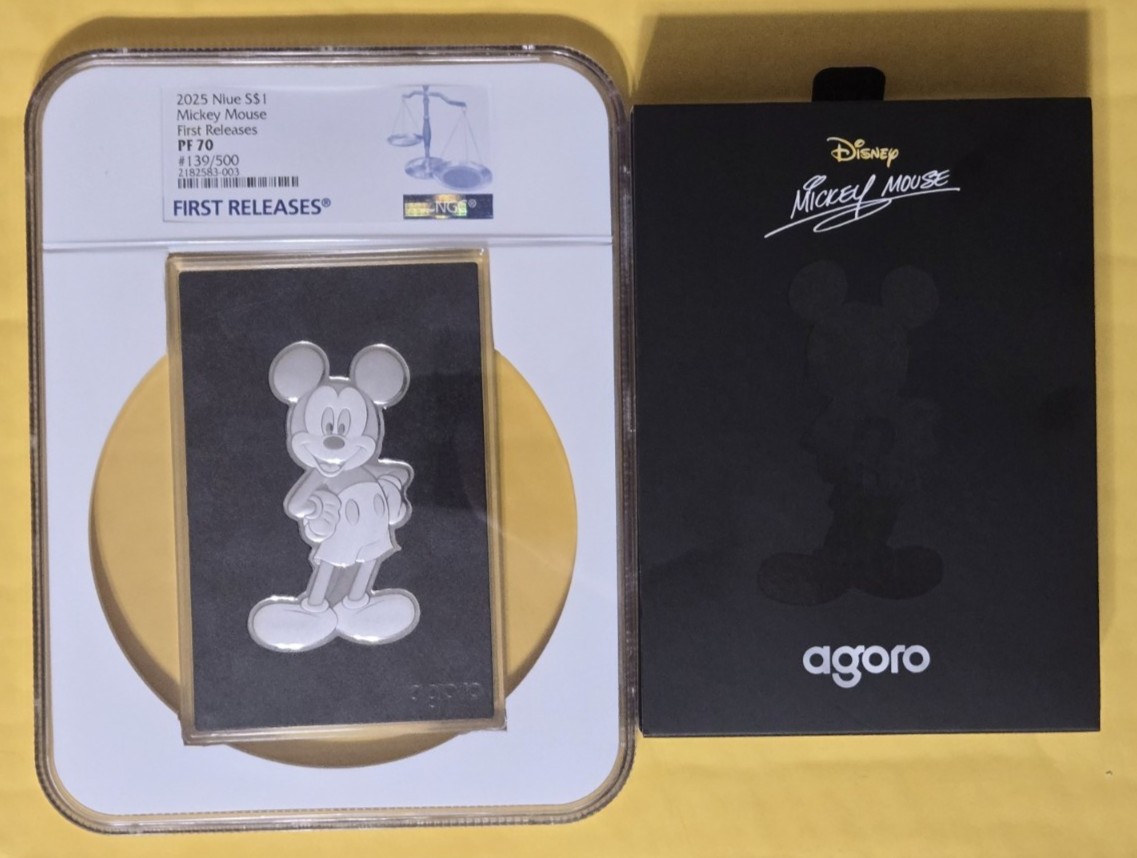 NGC鑑定 2025年 ニウエ 1ドル ディズニー ブラインドボックス ミッキーマウス ティア3 銀貨 PF70 FR 鑑定済【中古】｜Basqueバスク