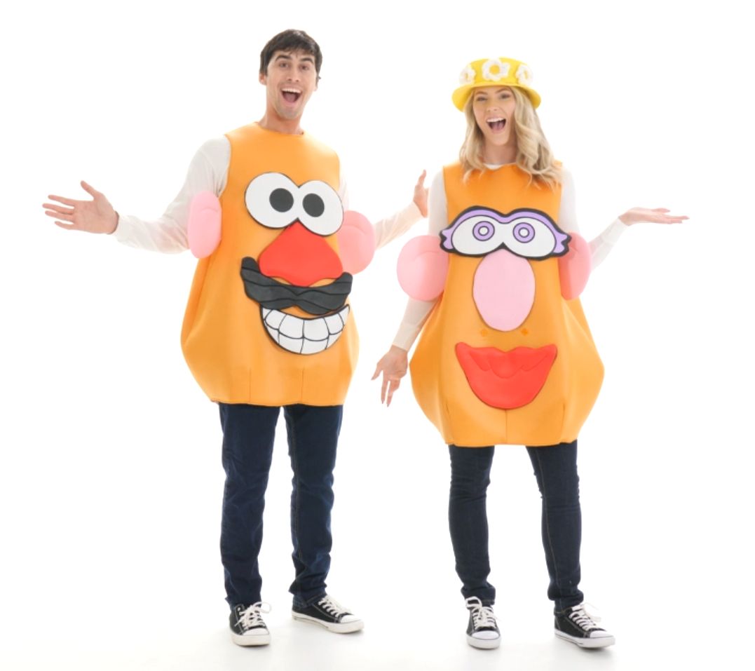 Mr. / Mrs. ポテトヘッド 大人用 大きいサイズ ハロウィンコスチューム（コスチューム1点、顔パーツ2種入り）※コスチュームは１個です｜Basqueバスク