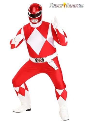 プラスサイズ メンズ オーセンティック パワーレンジャー レッドレンジャー コスチューム イベント 仮装 ハロウィン コスプレ衣装｜Basqueバスク