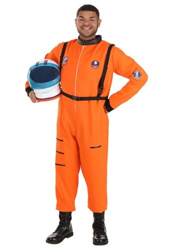 プラスサイズ クラシック オレンジ 宇宙飛行士 コスチューム 大人用 イベント 仮装 ハロウィン コスプレ衣装