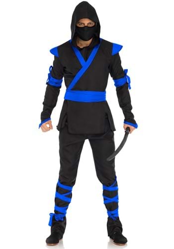 メンズ ブルー忍者コスチューム イベント 仮装 ハロウィン コスプレ衣装