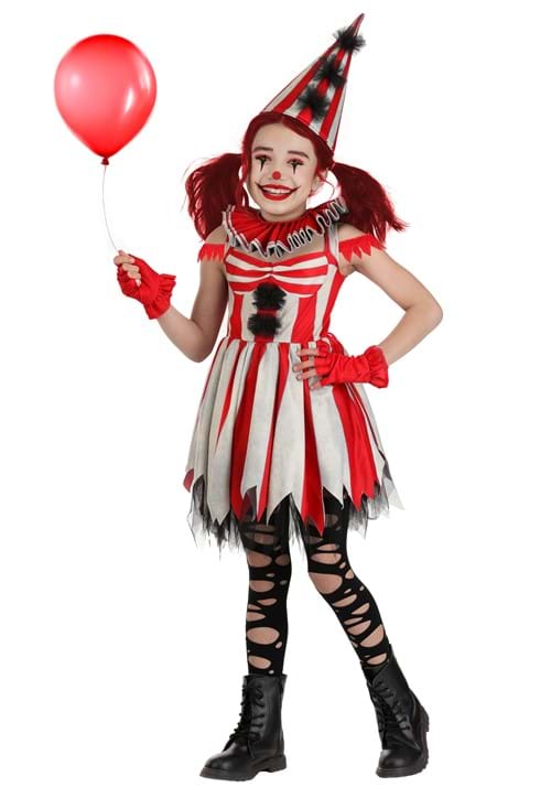 女の子 不吉なサーカスピエロ コスチューム ハロウィン コスプレ