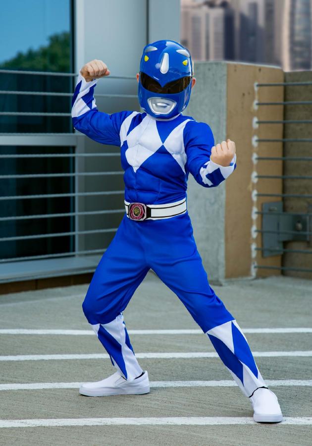 パワーレンジャー ブルーレンジャー 男の子用 キッズ用 子供用 コスチューム ハロウィン 衣装 仮装 コスプレ 2点セット|Basqueバスク