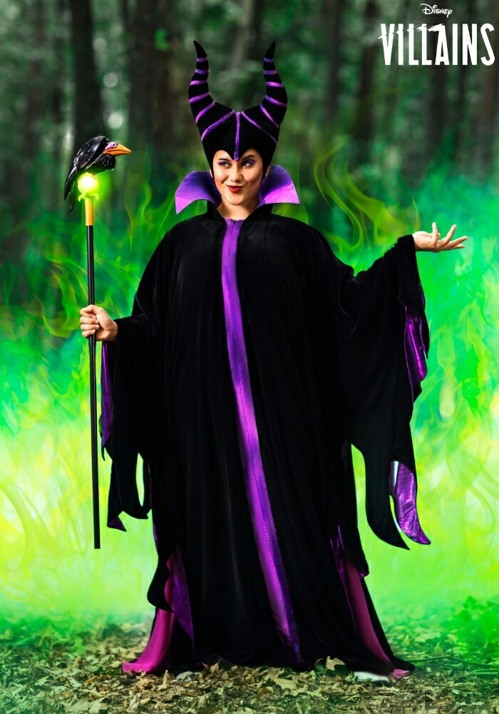 Disneyディズニー 眠れる森の美女 魔女 マレフィセント プラスサイズ ドレス 大人 女性用コスチューム