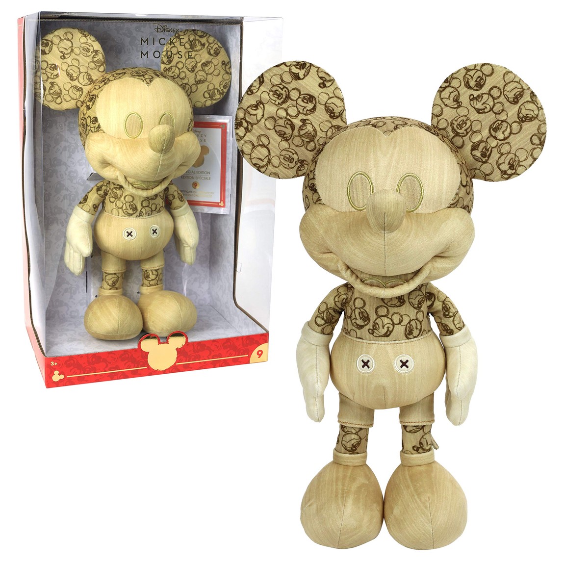 ディズニー ミッキーマウス ぬいぐるみ アニメーターコレクション 限定モデル Amazon限定 木目調 スケッチデザイン｜Basqueバスク