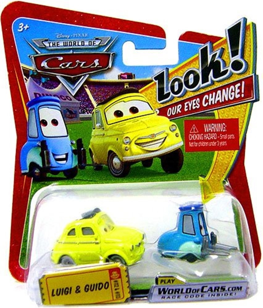 ディズニー ピクサー カーズ ルイジ & グイド ダイキャストカー 1/55スケール ミニカー レンチキュラーアイズ|Basqueバスク