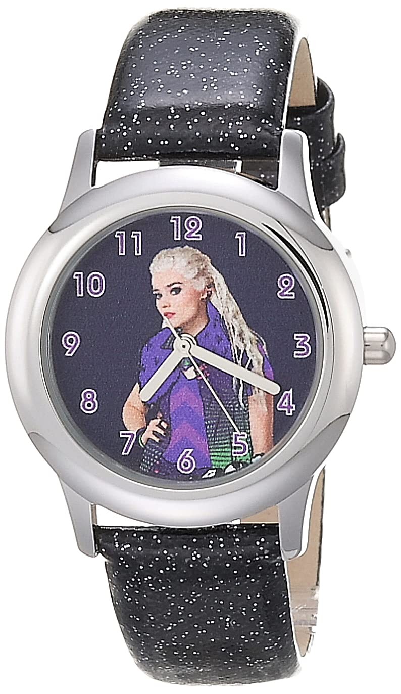 ディズニー ゾンビーズ2 アディソン Disney Zombies 2 Addison キッズ 腕時計 32mm ステンレス ブラックレザー|Basqueバスク