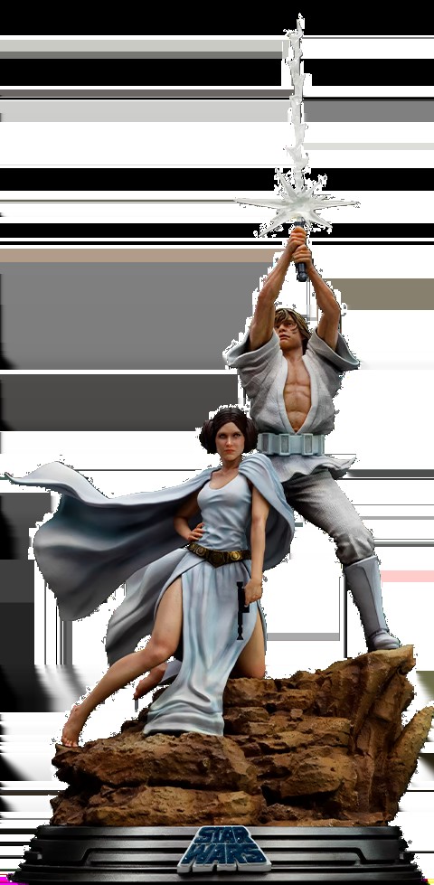 スター・ウォーズ エピソード4／新たなる希望 ルーク＆レイア デラックス スタチュー 1/10スケール 約41cm Iron Studios｜Basqueバスク