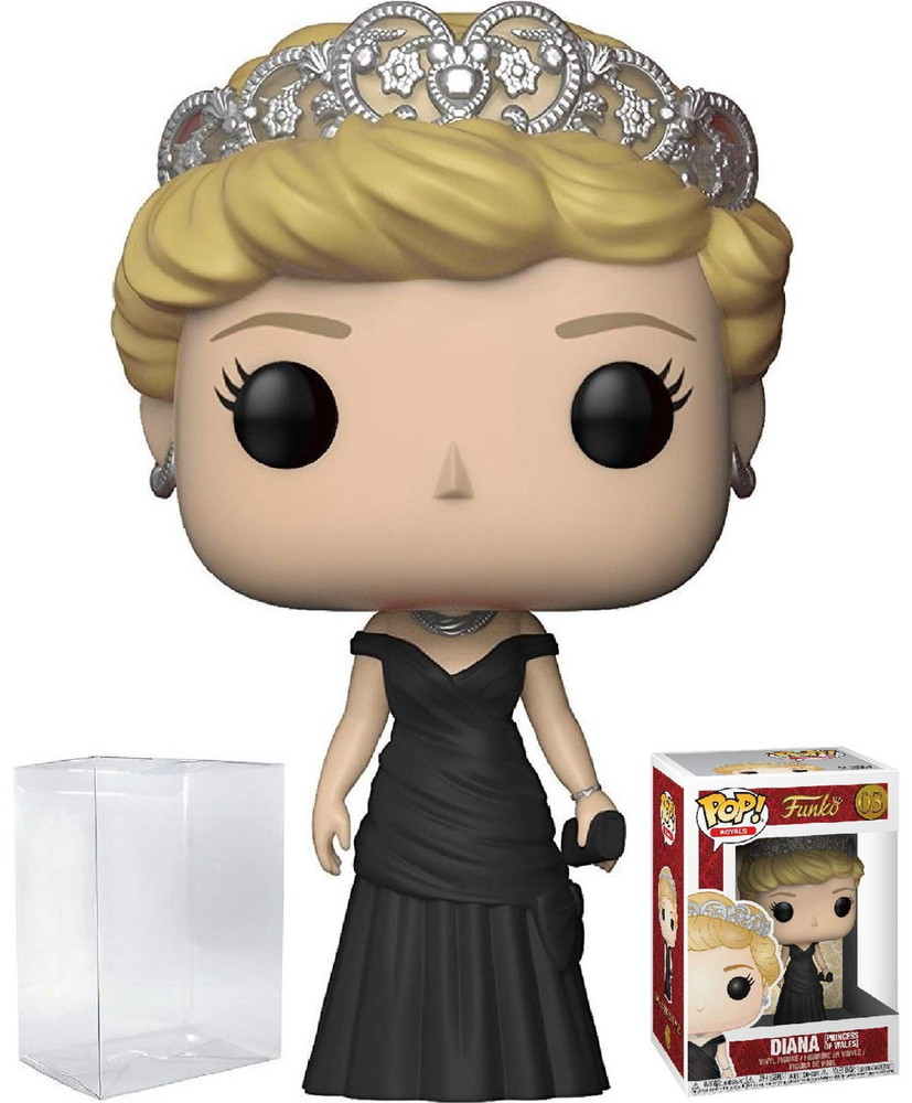 Funko Pop! ロイヤルズ：ロイヤルファミリー ダイアナ妃 ビニールフィギュア (ポップボックスプロテクターケース付きバンドル)