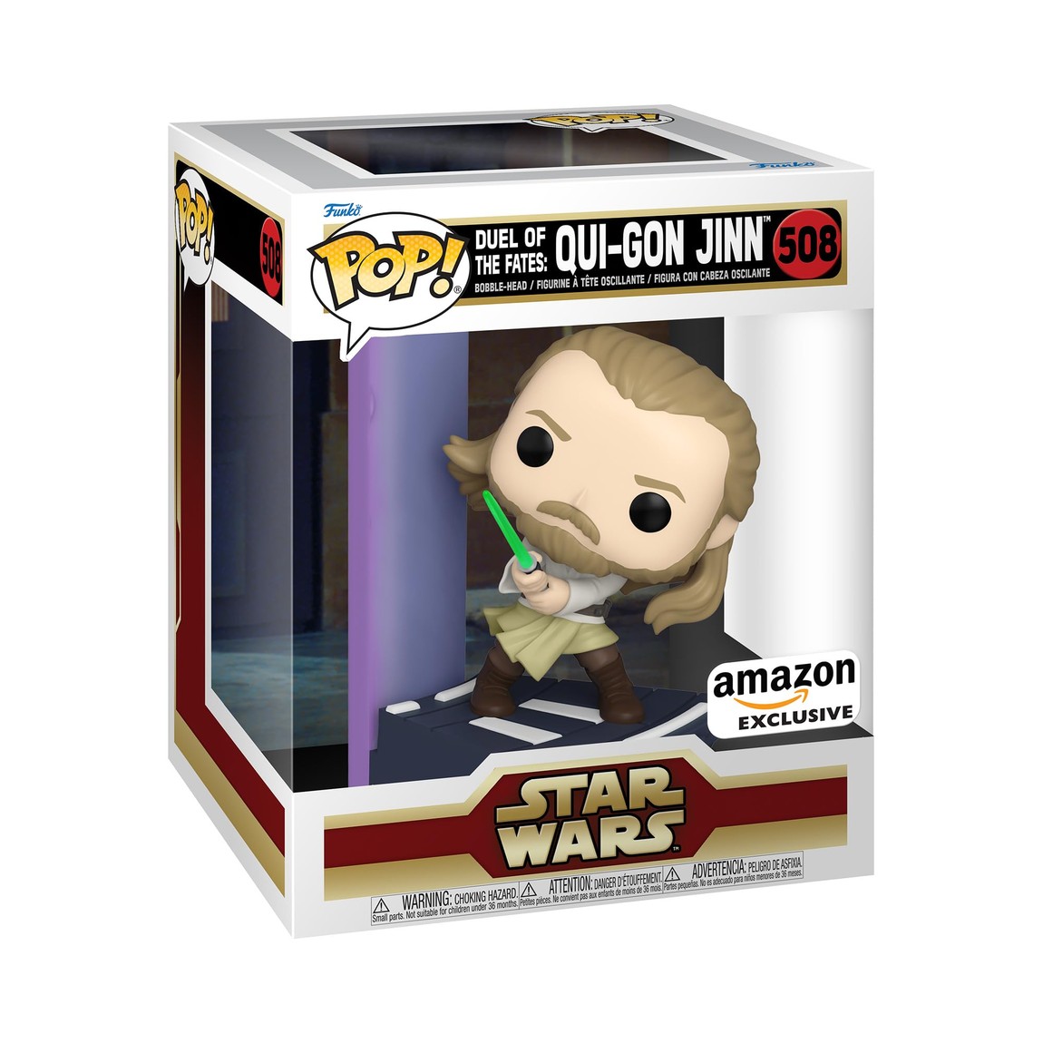 Funko Pop! Deluxe スターウォーズ クワイ＝ガン・ジン フィギュア デラックス ポップ アマゾン限定 連結可能｜Basqueバスク