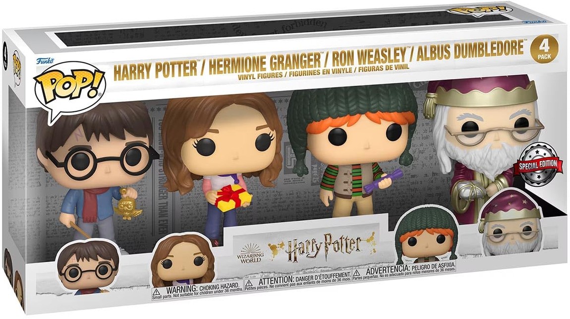 Funko Pop! ハリー・ポッター ハリー ロン ハーマイオニー ダンブルドア ホリデー版 フィギュア 4体セット｜Basqueバスク