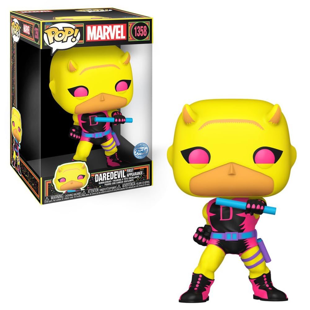 マーベル デアデビル 暗闇で光る Funko Pop! ビニール ジャンボフィギュア 10インチ(25.4cm) マスクド・ヴィジランテ|Basqueバスク